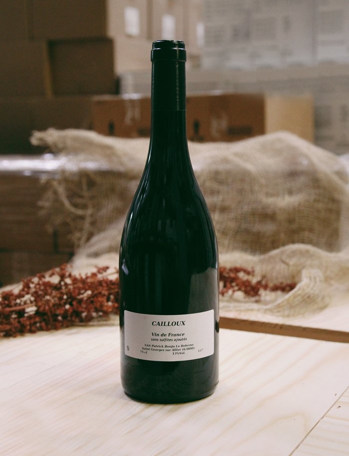 Cailloux vin naturel Rouge 2017 patrick bouju 2