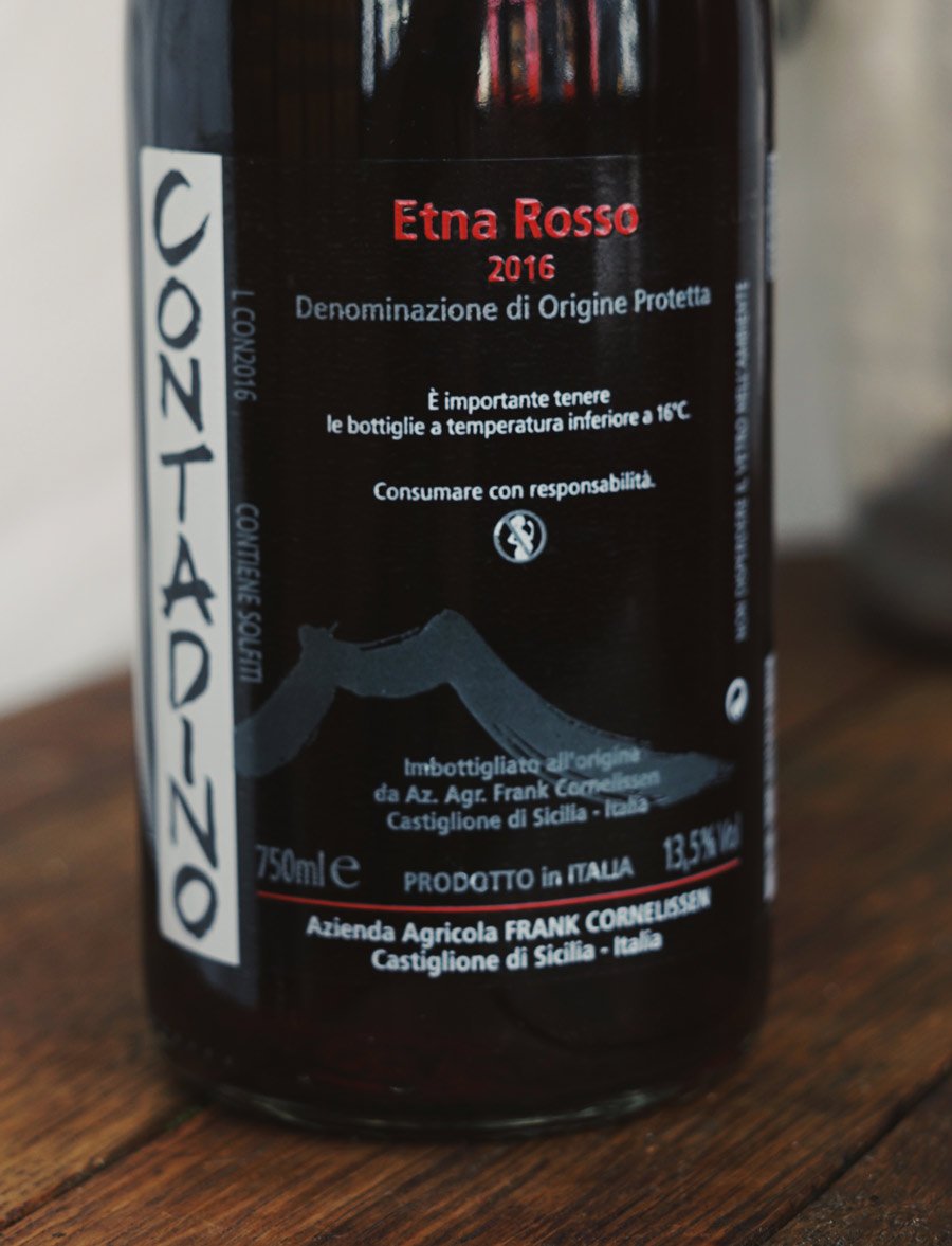 Contadino vin rouge 2016 Frank Cornelissen 2