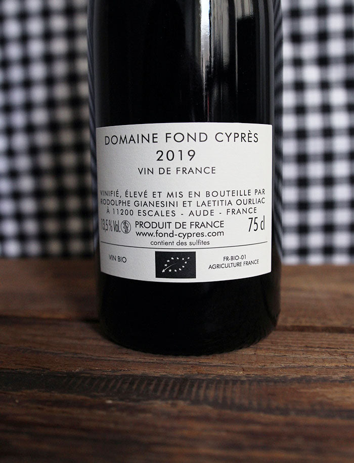 Cypres de toi vin naturel rouge 2019 fond cypres 3