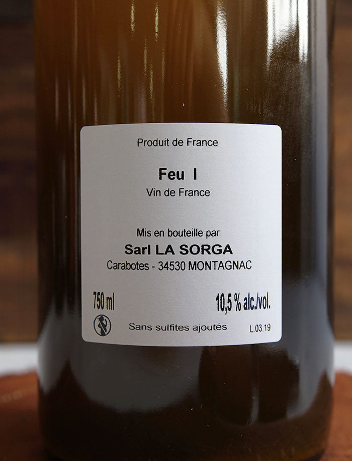 Feu I vin naturel blanc 2019 Antony Tortul La Sorga 3