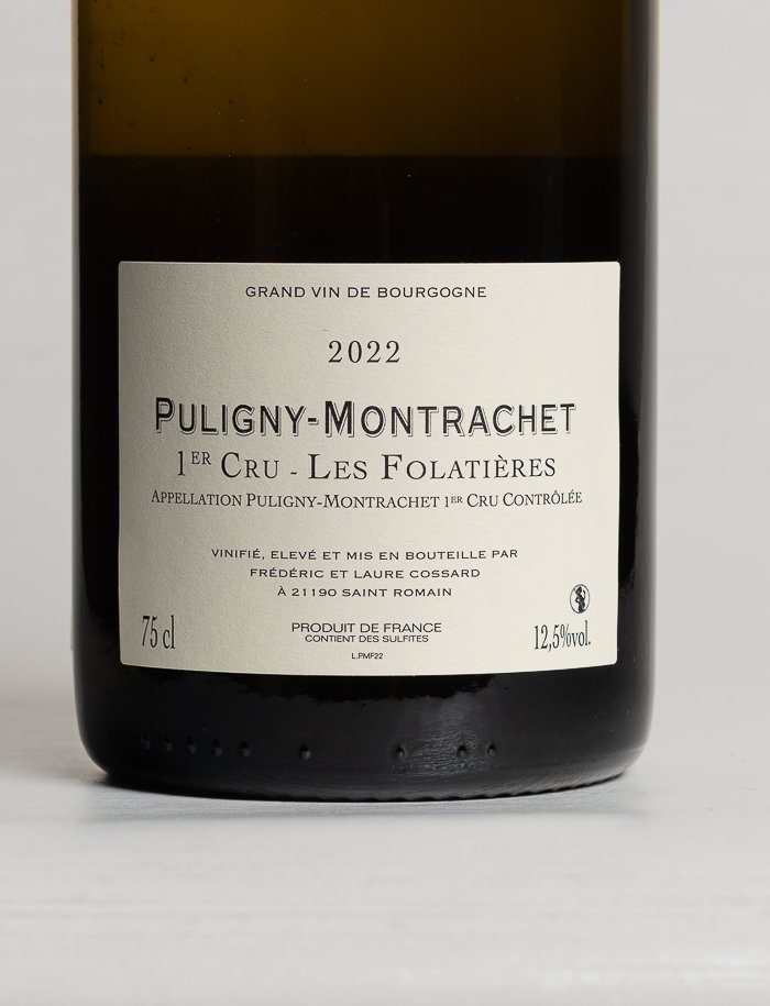Puligny Montrachet 1er Cru les Folatières Blanc 2022, Cossard
