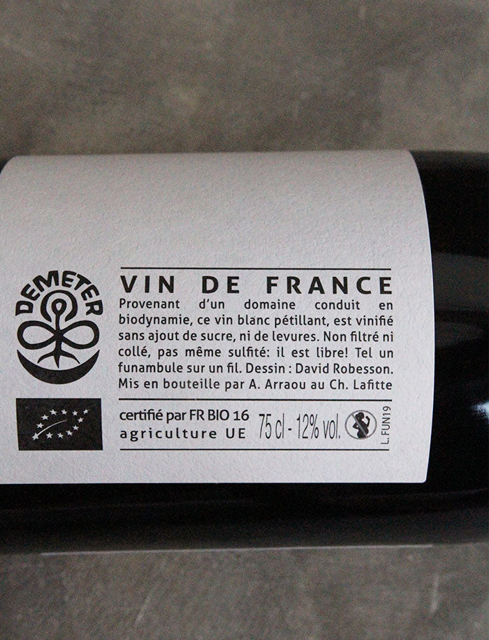 Funambule vin nature blanc petillant 2019 Chateau Lafitte 3