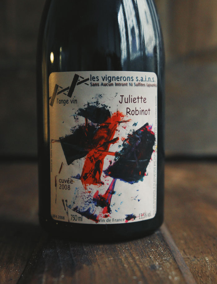 Juliette Robinot 2008 vin naturel blanc jean pierre robinot 2