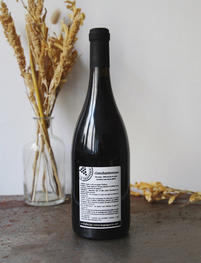 L Enchanteresse vin naturel rouge 2010 La Grapperie 2