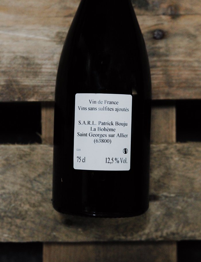 La Boheme vin naturel rouge 2015 patrick bouju domaine la boheme 3