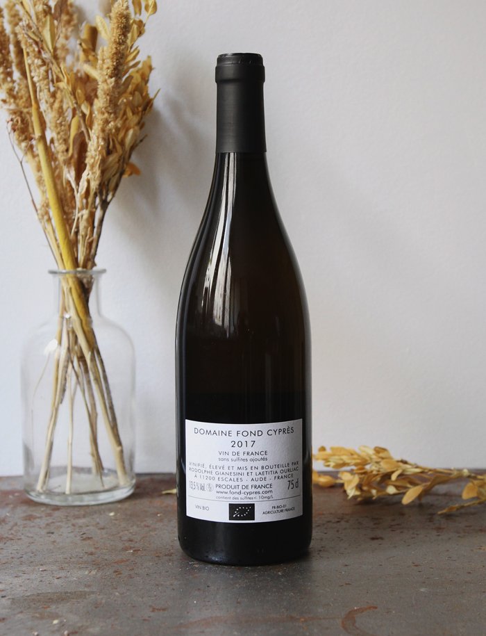 Le Blanc de Garennes vin naturel blanc 2017 Domaine Fond Cypres 2