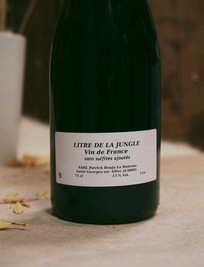 Le Litre de la Jungle Rouge vin naturel rouge 2016 patrick bouju domaine la boheme 2