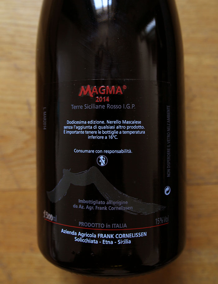 Magnum Magma 9 vin rouge 2014 Frank Cornelissen 3