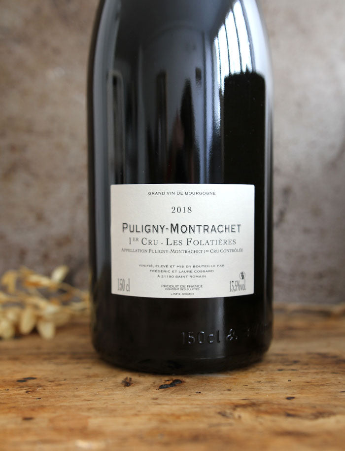 Magnum Puligny Montrachet 1er Cru Les Folatieres vin naturel blanc 2018 Domaine de Chassorney Frederic Cossard 3