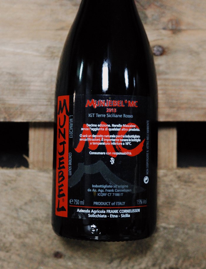 Munjebel MC vin rouge 2013 Frank Cornelissen 2