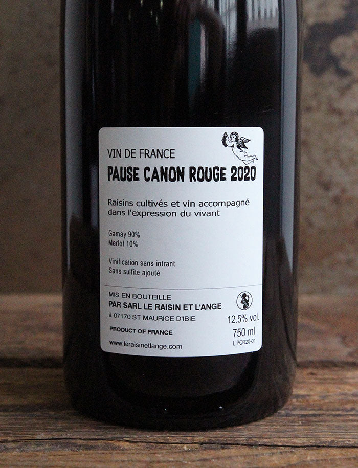 Pause Canon vin naturel rouge 2020 le raisin et l ange 3