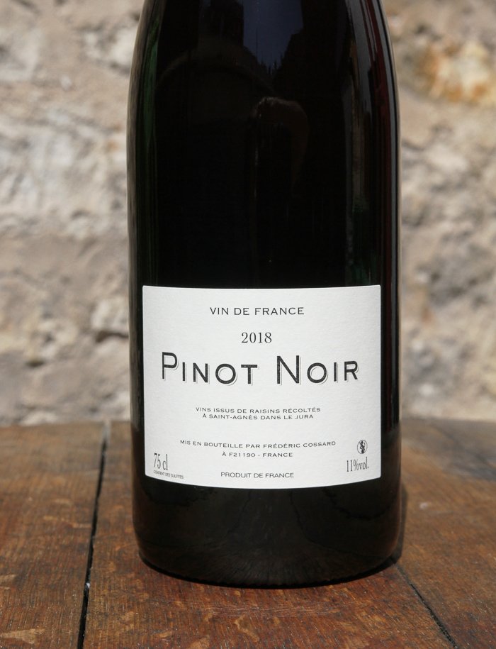 Pinot Noir vin naturel rouge 2018 Domaine de Chassorney Frederic Cossard 3