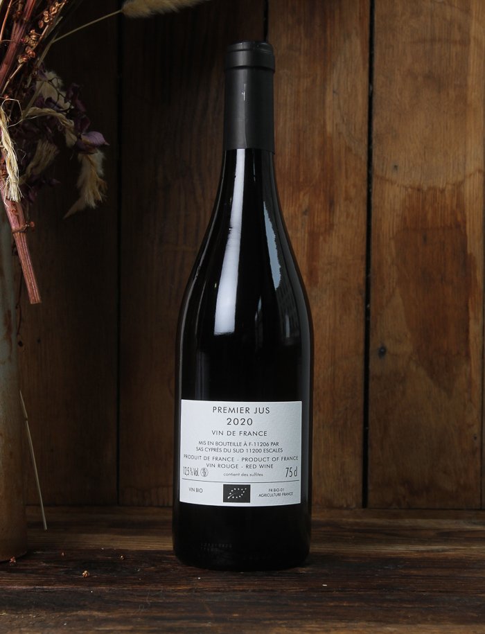 Premier Jus vin naturel rouge 2020 fond cypres 3