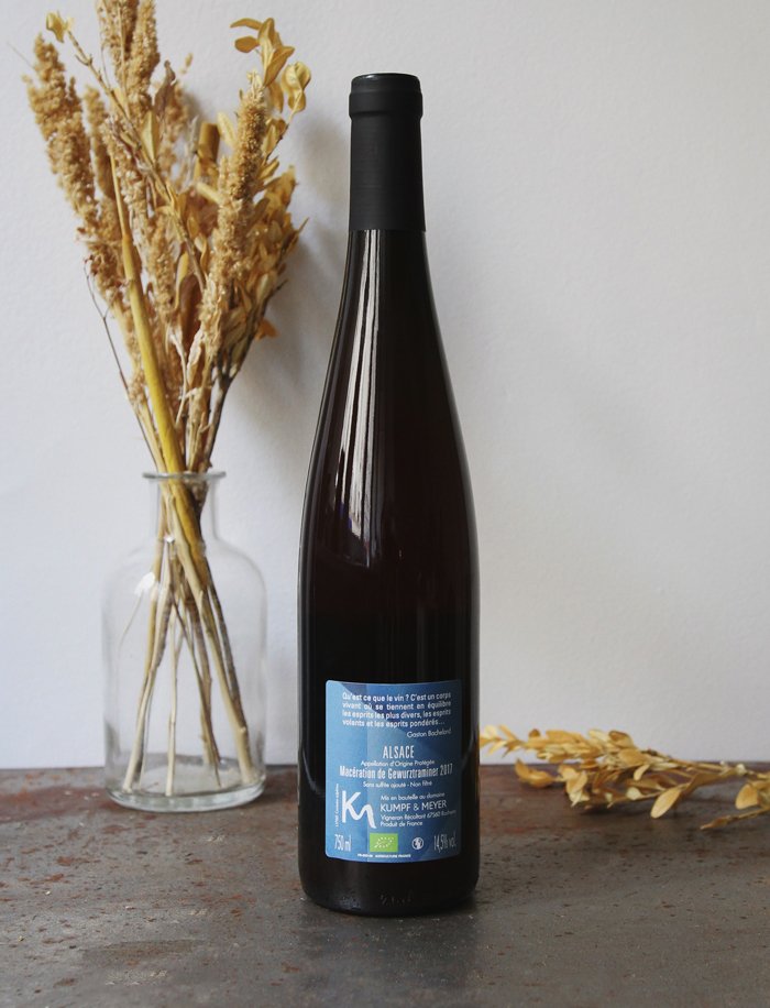 Utopiste 2017 vin naturel blanc Domaine Kumpf et Meyer 2