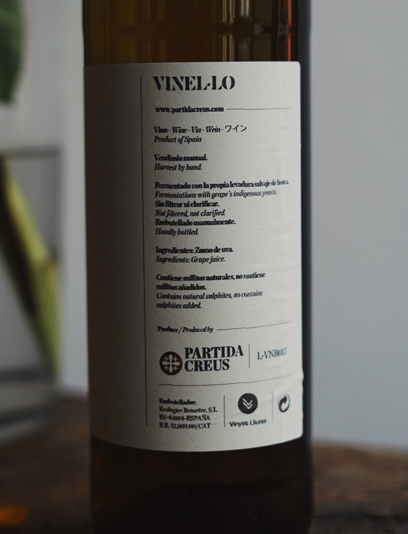 VN Vinel lo vin naturel blanc 2015 partida creus 2