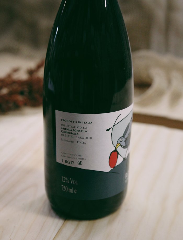 Vino Rossetto vin naturel rouge 2017 Azienda Corvagialla 2