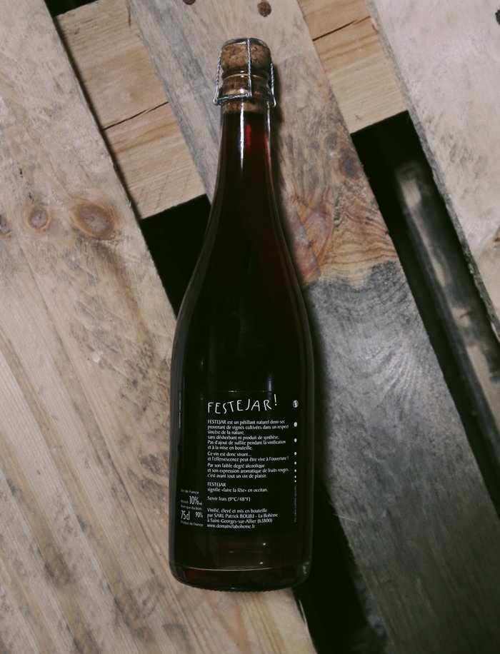 festejar vin naturel rose petillant 2018 patrick bouju 3