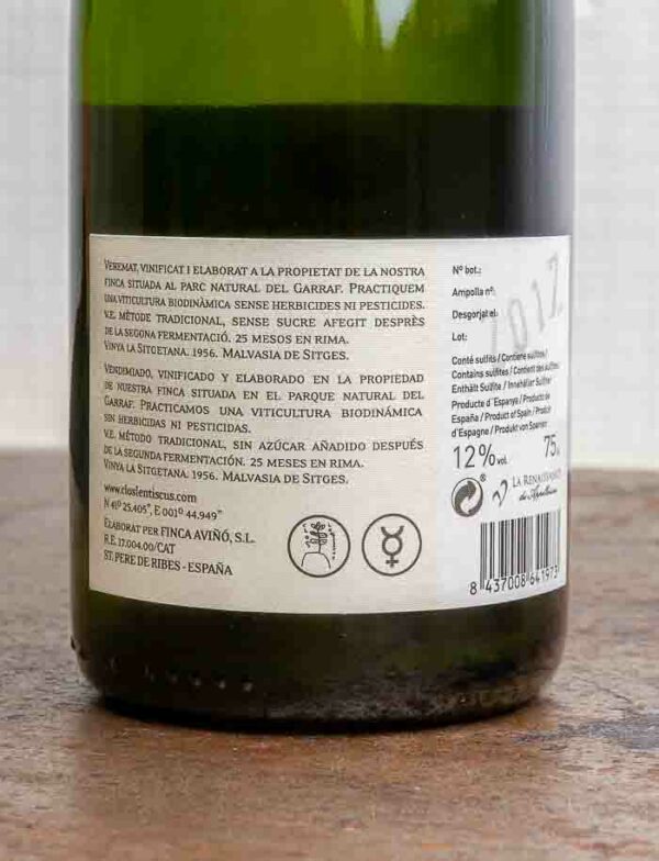 Brut Nature Blanc de Blancs Malvasia Blanc pétillant 2017, Clos Lentiscus