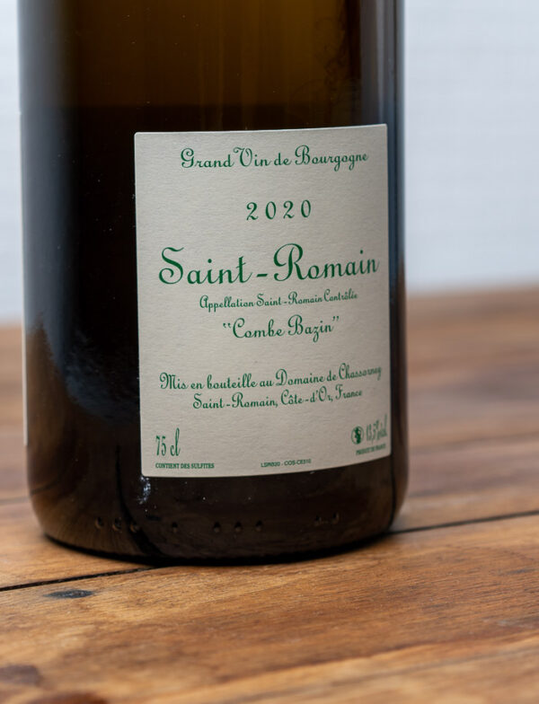 Saint Romain Combe Bazin Blanc 2020